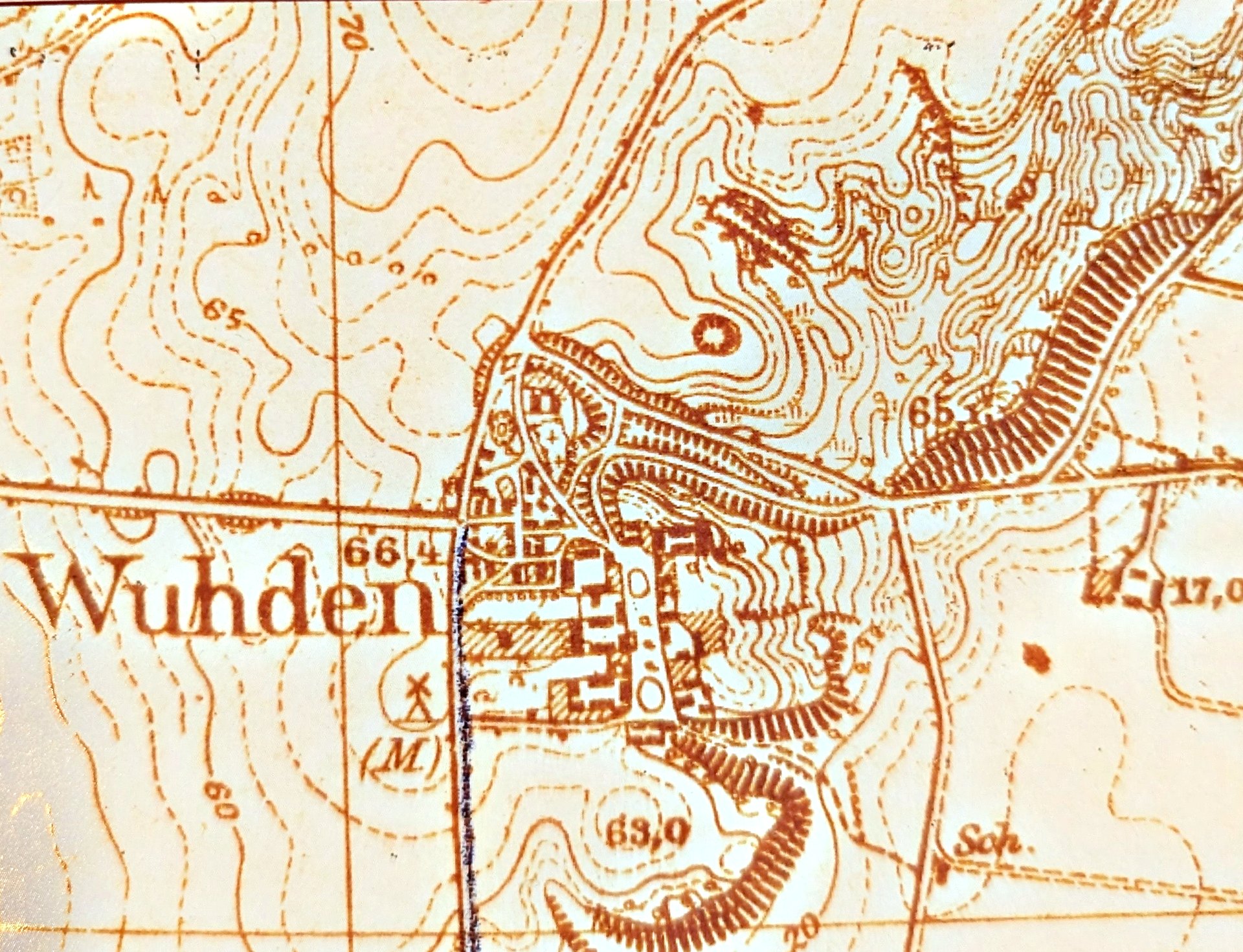 Historische Karte von Wuhden